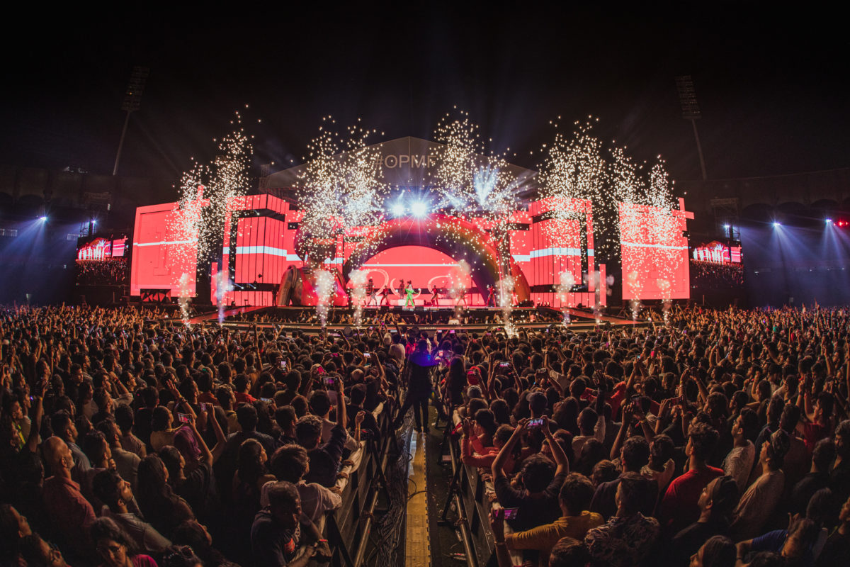 Globaler Pop-Superstar Katy Perry beim ersten OnePlus Music Festival in Mumbai