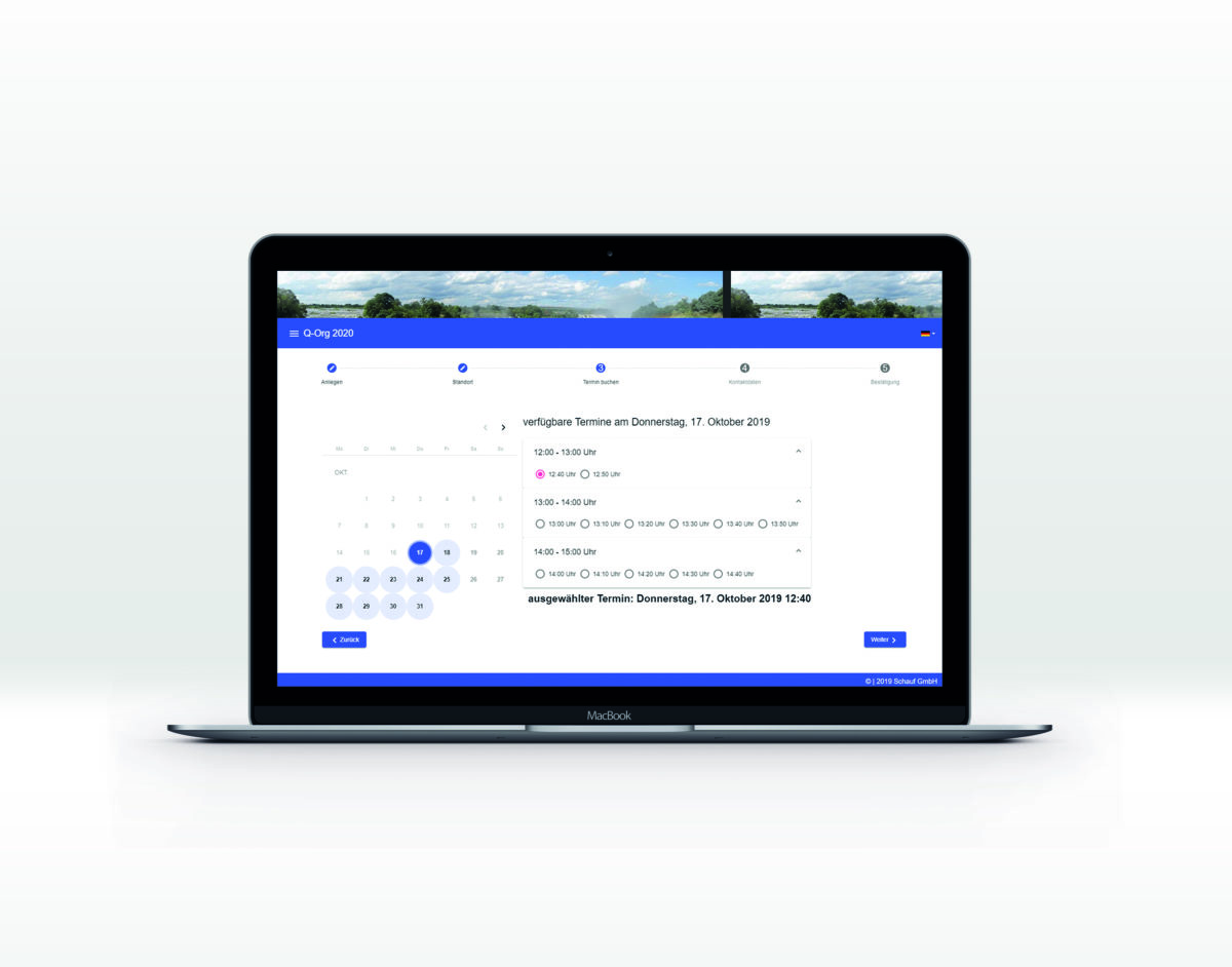 Schauf GmbH Online-Terminbuchungssoftware Q-Org