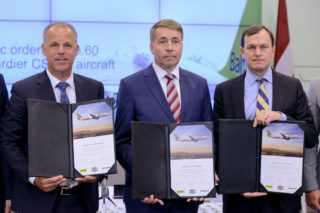Pressekonferenz Bombardier und airBaltic Mai 2018