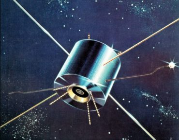 Japans ersten operativen Weltraumsatelliten "Ume" aus dem Jahr 1976